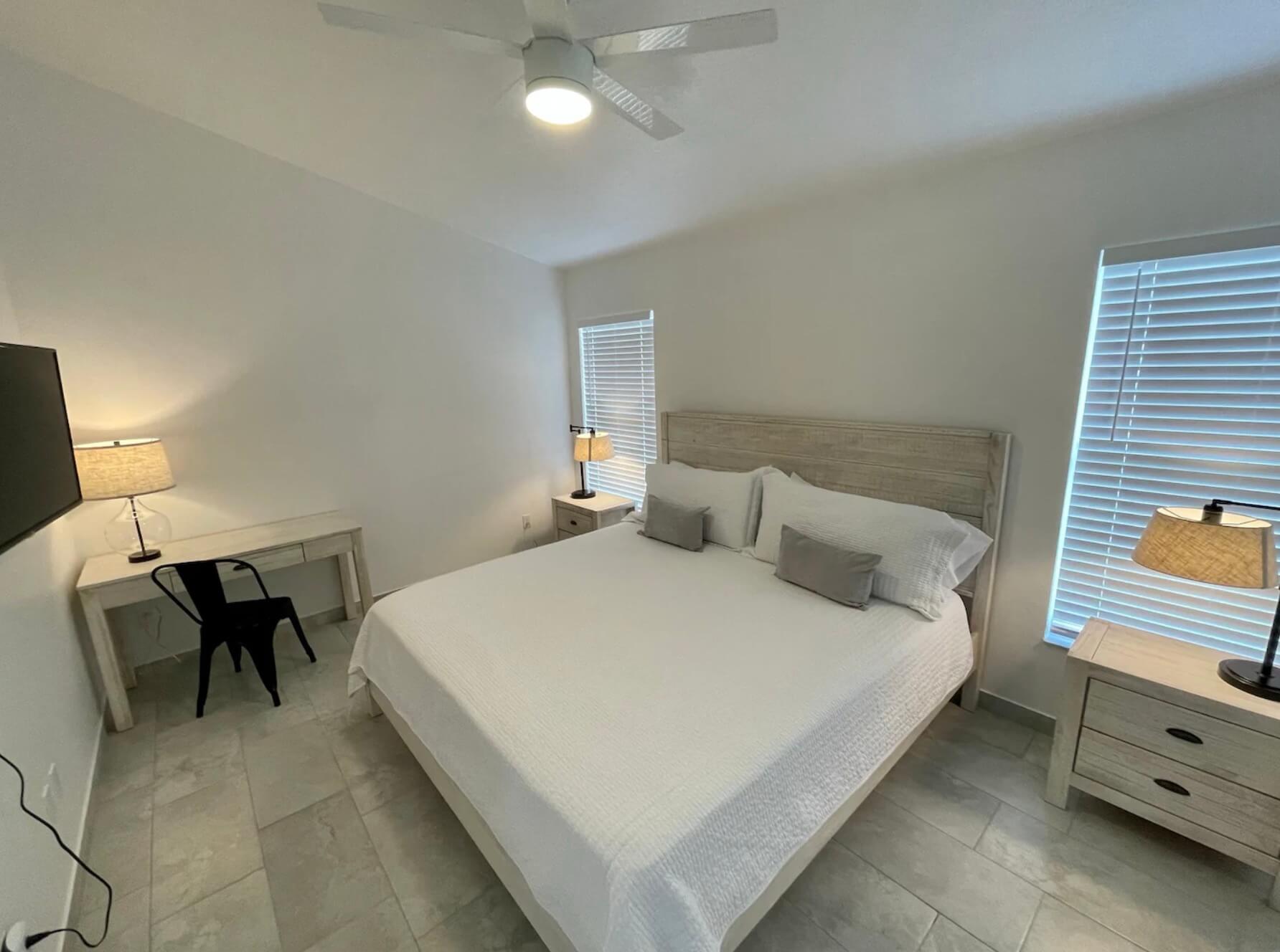 cleaner walking with supplies